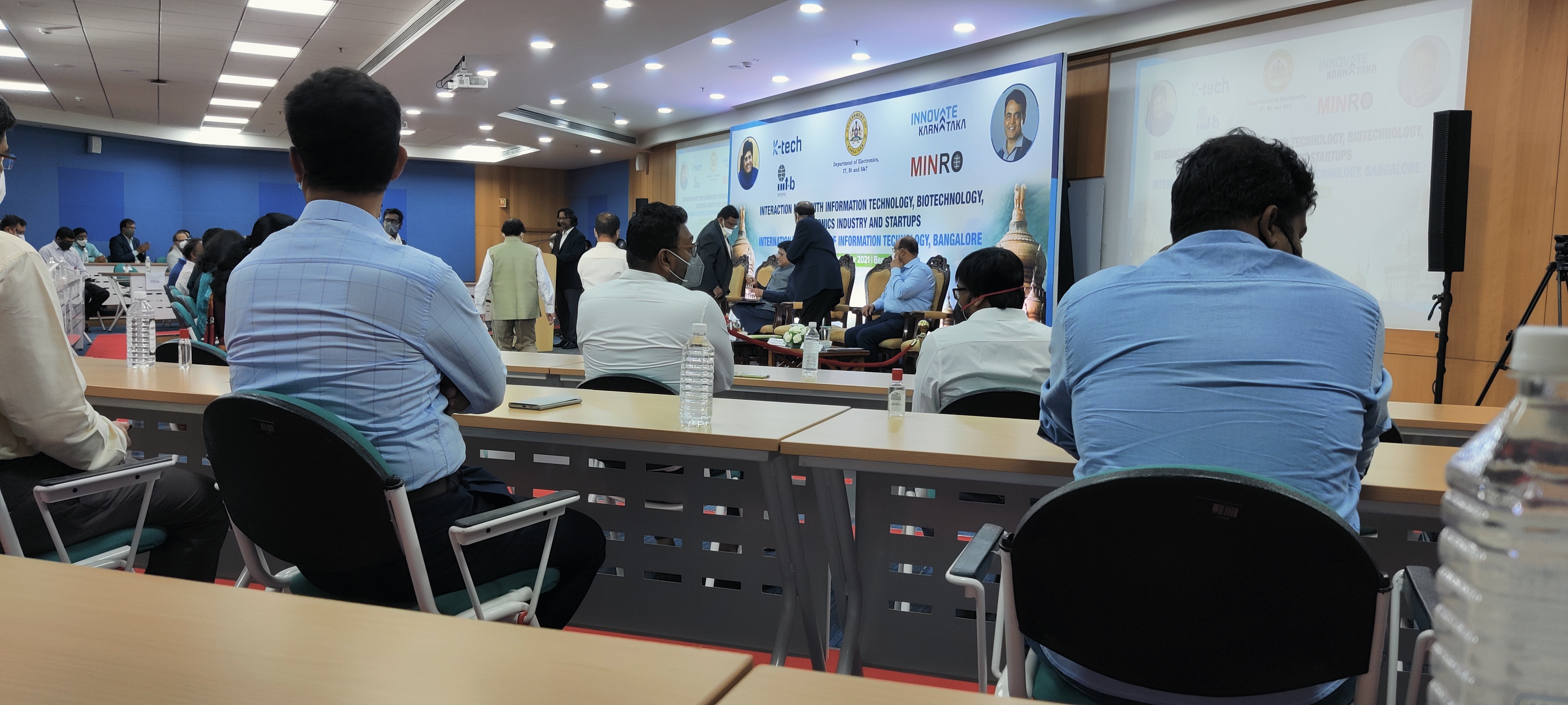 1. Meeting with Ministers at IIITB, Bengaluru